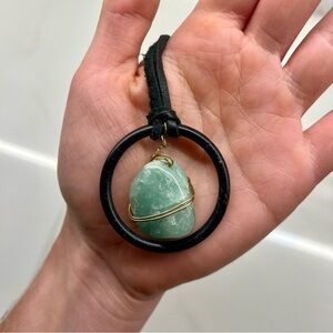 Green Stone Pendant Necklace